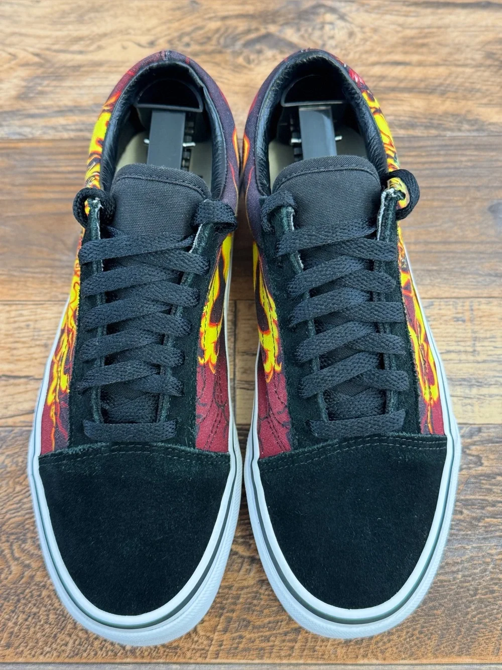 Vans Samurai Rising Old Skool Flame Skull Skate Sneakers Size Men 6, Women 7.5